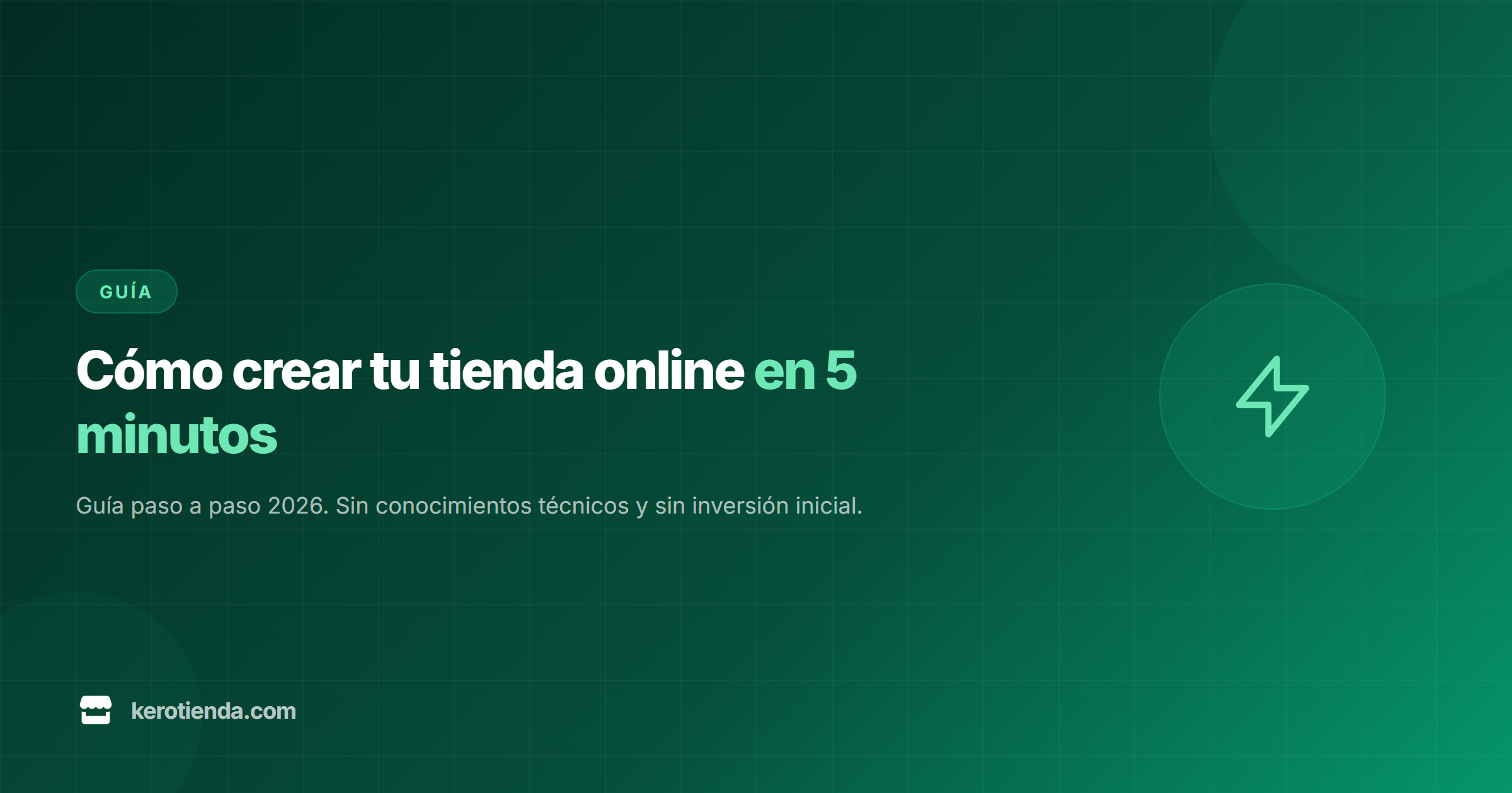 Cómo crear tu tienda online en 5 minutos (Guía paso a paso 2026)